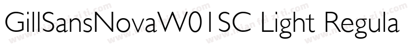 GillSansNovaW01SC Light Regular字体转换
